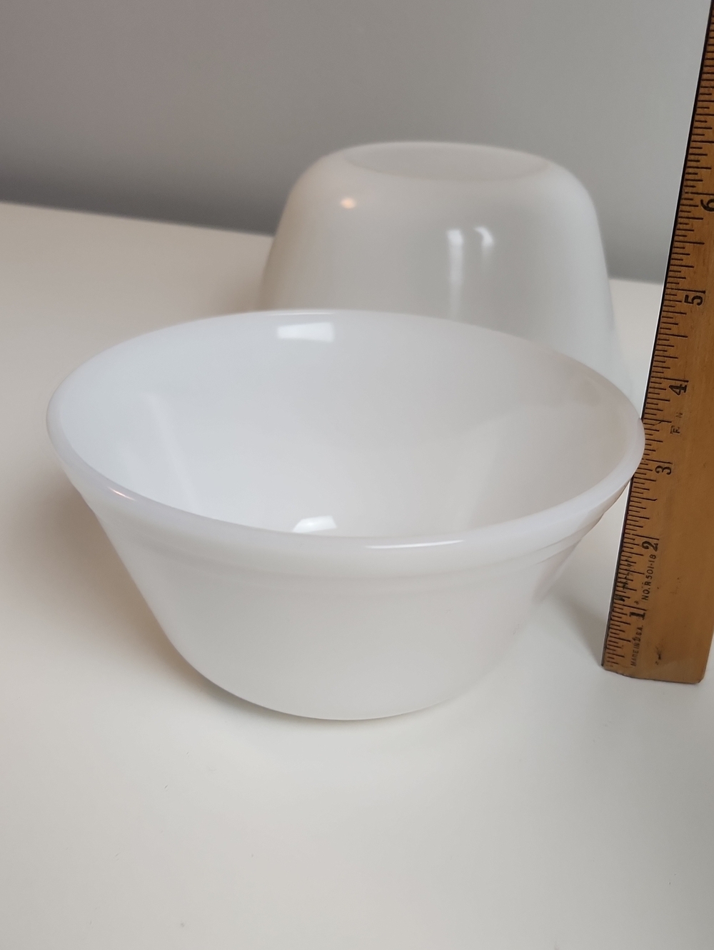 Vintage Federal Glass Milk Glass Mixing Bowl Set - Picture 7 of 13